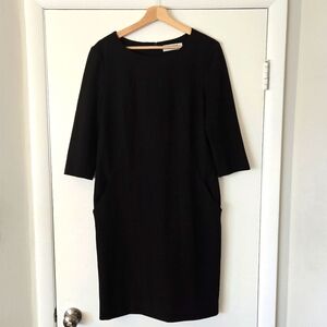 MM.LaFleur Black Midi Shift Dress
